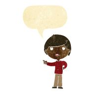 cartoon boy pointing with speech bubble N3