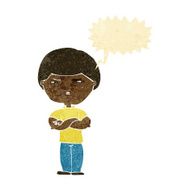 cartoon grumpy man with speech bubble