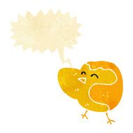 cartoon bird with speech bubble N36
