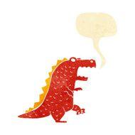 cartoon dinosaur with speech bubble N7