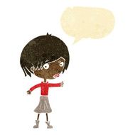 cartoon woman raising eyebrow with speech bubble N2