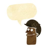 cartoon smiling man with speech bubble N5