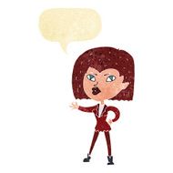 cartoon vampire girl with speech bubble N25