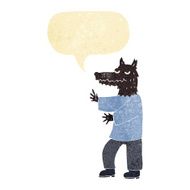cartoon werewolf with speech bubble N2