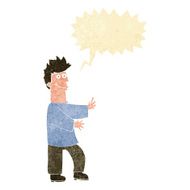 cartoon happy man with speech bubble N37