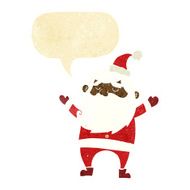 cartoon happy santa claus with speech bubble N5