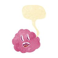 cartoon spooky cloud with speech bubble