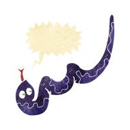 cartoon hissing snake with speech bubble N3