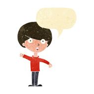 cartoon shocked boy with speech bubble N5