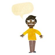cartoon shocked man with speech bubble N14