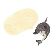 cartoon shark with speech bubble N7
