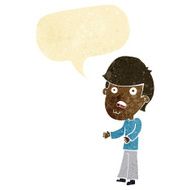 cartoon shocked man with speech bubble N15