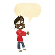 cartoon shocked man with speech bubble N16
