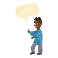 cartoon shocked man with speech bubble N17
