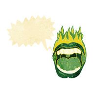 cartoon halloween mouth with speech bubble N4