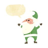 cartoon santa claus with speech bubble N25