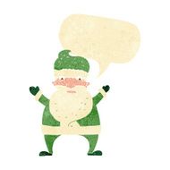 cartoon stressed out santa with speech bubble N2