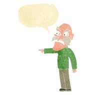 cartoon furious old man with speech bubble N2
