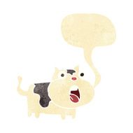 cartoon shocked cat with speech bubble N2
