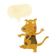 cartoon happy dog with speech bubble N13