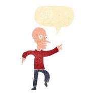 cartoon angry old man with speech bubble N15