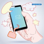 phone Speech Bubble vector illustration N2