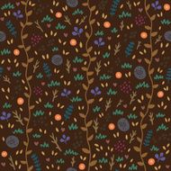 Floral seamless pattern Herbal decorative background N2
