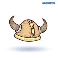 helmet medieval Hand Drawn vector illustration N2