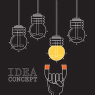 Magnet light bulb of idea