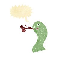 funny cartoon ghost with speech bubble N2