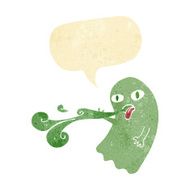 funny cartoon ghost with speech bubble N9
