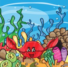 happy crab in ocean N2