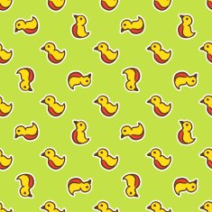 Vector funny doodle toy bird seamless pattern N2