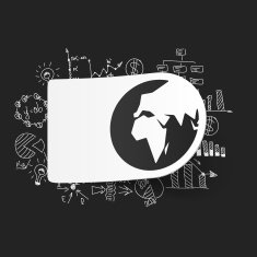 Drawing business formulas globe N9