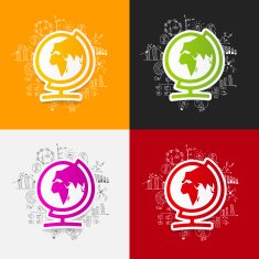 Drawing business formulas globe N10