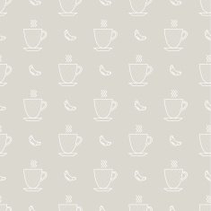 cup of coffee and croissant pattern