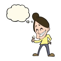 cartoon man snapping fingers with thought bubble N8