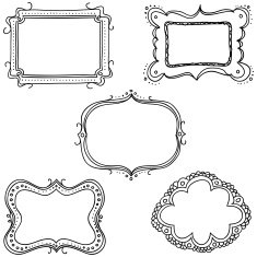 Ornate frames in sketch style N3