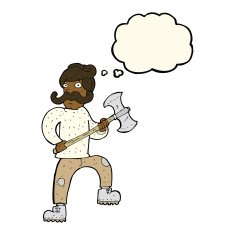 cartoon man with axe thought bubble N7