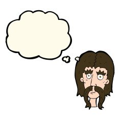 cartoon man with long mustache thought bubble N8