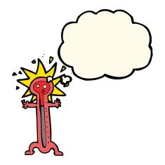cartoon thermometer with thought bubble N7