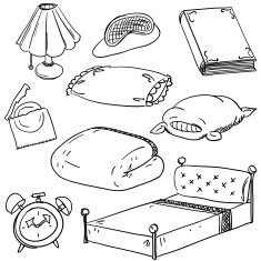 Bedroom accessory in black and white