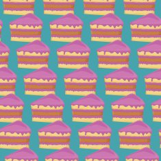 Seamless pattern with pieces of cakes N2