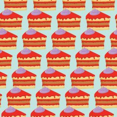 Seamless pattern with cakes