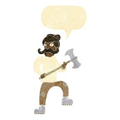 cartoon man with axe speech bubble