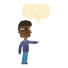 cartoon pointing man with speech bubble N2