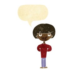 cartoon happy man with speech bubble N5