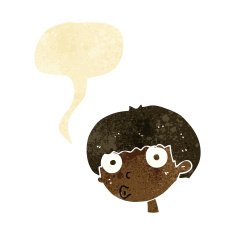 cartoon surprised boy with speech bubble