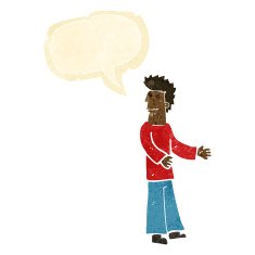 cartoon disgusted man with speech bubble