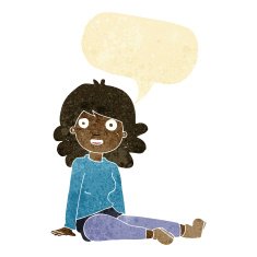 cartoon happy woman with speech bubble N5